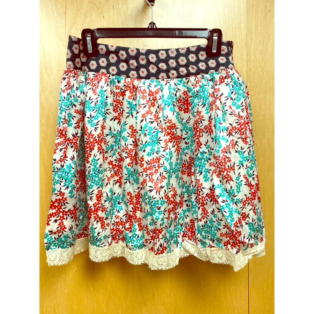 Custo Barcelona print silk skirt NWT Sz.6